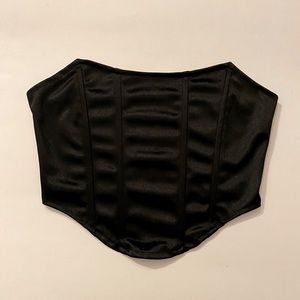 ✨3/$10✨ Black Corset Strapless/Tube Top